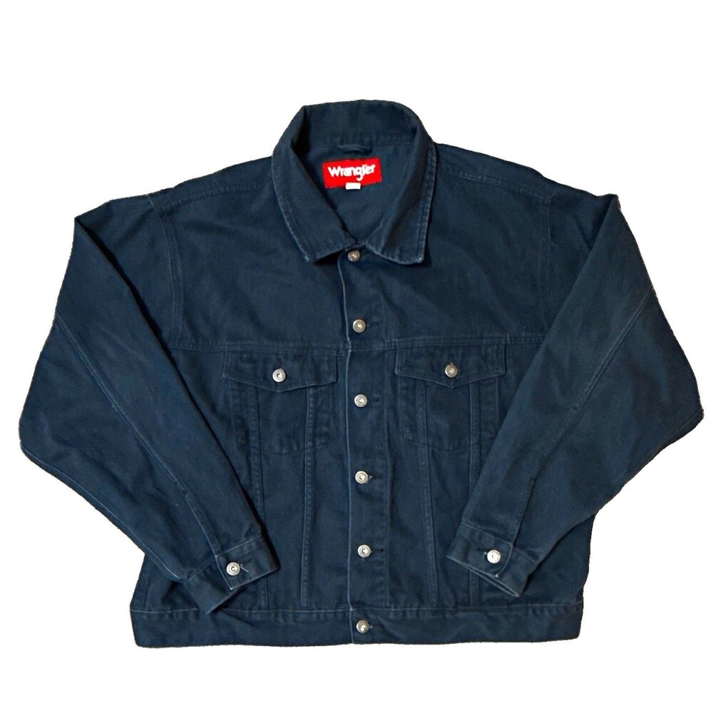 Wrangler Vintage Navy Blue Denim Trucker Jacket 2XL
